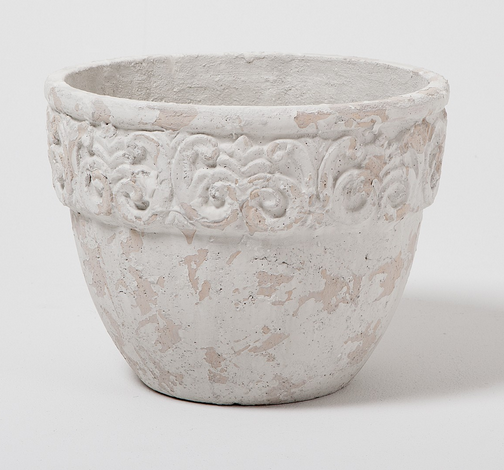 Tapered Scroll Rim Planter